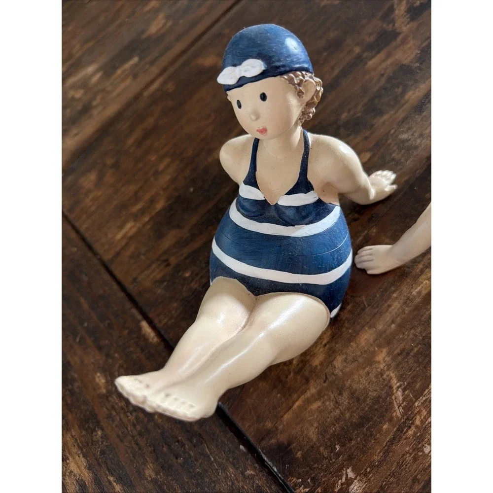 Adorable Pair Of Plump Swim Ladies Decor